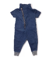 אוברול שרוול קצר דמוי ג׳ינס