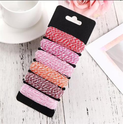 חוטי אופים סט 6 גווני אדום ורוד - 48 מ'