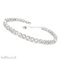 צמיד מכסף משובץ אבני זרקון  Z3125 | תכשיטי כסף 925