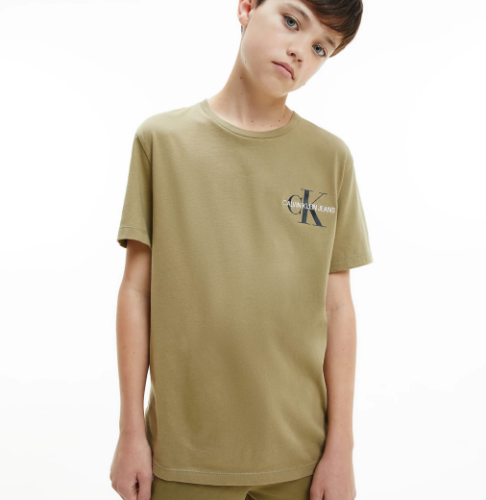 טישירט Calvin Klein חאקי - 4-16 שנים