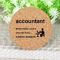 6 תחתיות עגולות שונות על מקצועות