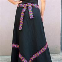 חצאית וינטג' מקסי בסגנון אתני מידה L