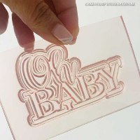 תבנית OH BABY קישוט עוגה | טופר  אנגלית| חדש מאתי דבש