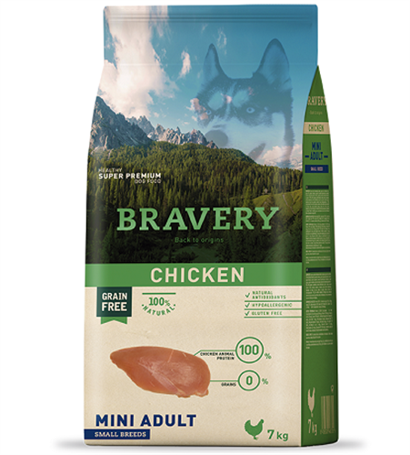 ברייוורי עוף 7 ק"ג לכלב בוגר מגזע קטן