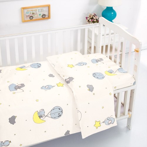 מצעים למיטת תינוקות ומעבר 100% כותנה - דגם 2418