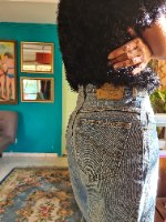 מאם ג'ינס כחול מידה L