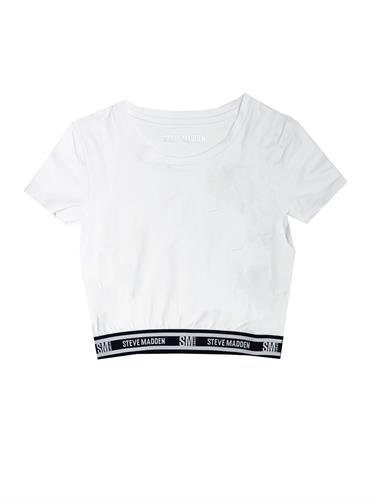 חולצת בטן לבנה גומי SM