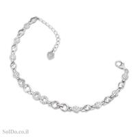 צמיד מכסף משובץ אבני זרקון  Z3124 | תכשיטי כסף 925