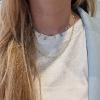 שרשרת זהב דגם אטב דק 50 סמ