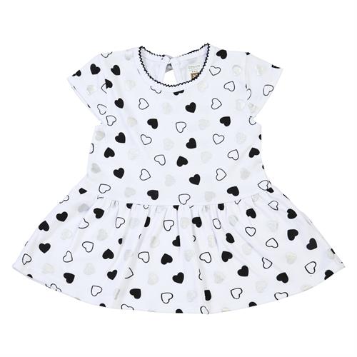 שמלה לבבות לבן