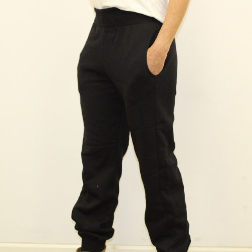 מכנס פוטר נשים חגורה רחבה שחור