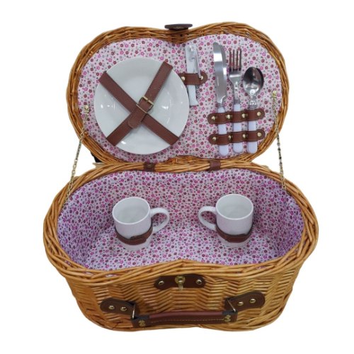 פיקניק זוגית - ורוד פרחוני