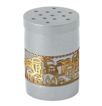 כלי לבשמים נגזרת עיטור ירושלים כסוף