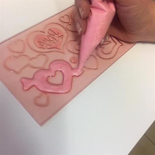 תבנית לבבות  חדשה ליצירה בשוקולד | לאבי דאבי תבנית לבבות קישוט שוקולד עוגות אתי דבש