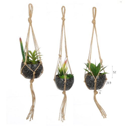 עציץ תליה מלאכותי יוטה 9*6.8 סמ