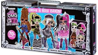 לול-LOL OMG רמיקס סופר הפתעה עם 70+ הפתעות - 4 בובות OMG, ו-4 בובות רגילות