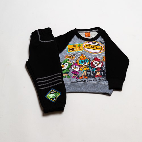 חליפת בנים פוטר כנפי על מלאנג' עם שחור