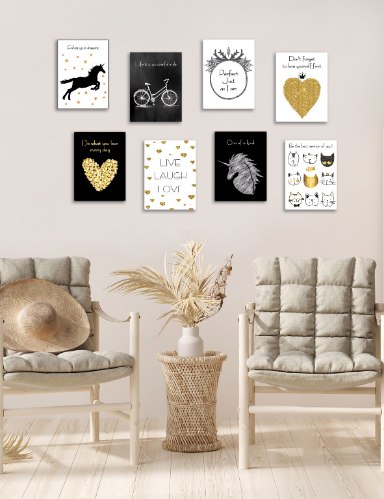 שמיניית תמונות השראה לחדר ילדה או נערה דגם 813