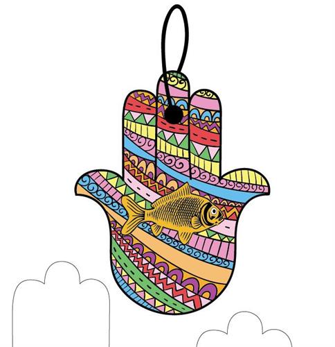 לוח חמסה ודג - ליצירה בשוקולד