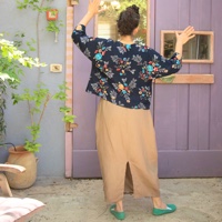 חצאית ארוכה מדגם אילה מפשתן בצבע חום
