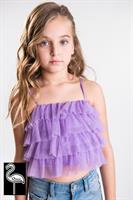 טופ  KYRA שכבות טול סגול FLAMINGO