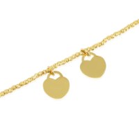 צמיד כדורים מזהב 14 קראט | צמיד זהב בשלושה צבעים