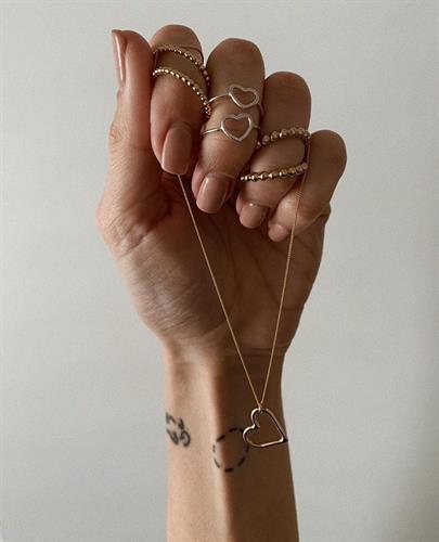 שרשרת לב זהב