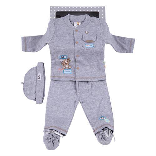 מארז מתנה לתינוק 7832 אפור