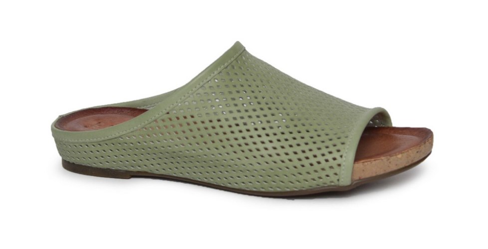 כפכף נוחות שטוח לנשים כחול-לבן דגם - LC370