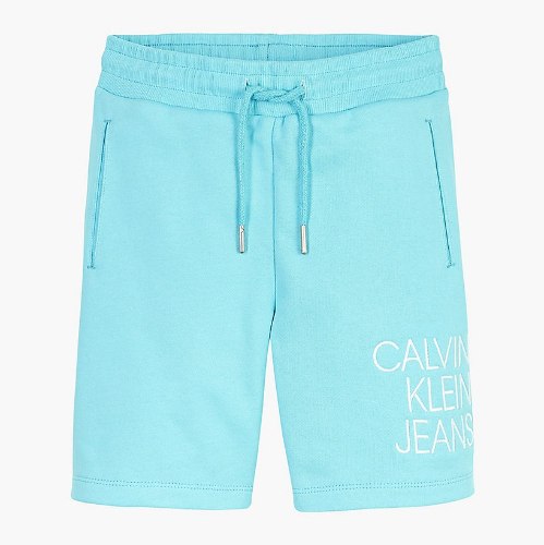 שורט CK תכלת לוגו