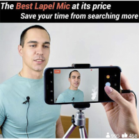 מיקרופון 3.5mm Mini Lavalier Microphone Metal Clip Lapel Mic