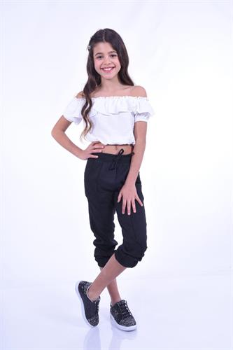 מכנס ארוך שילוב גומי