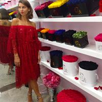 שמלת אשלי בורדו פאייטים