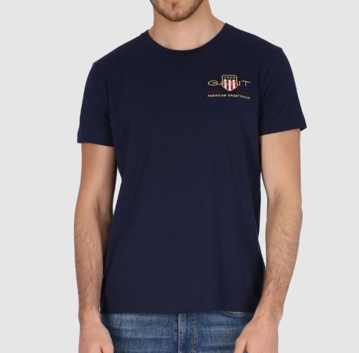 גברים | GANT T-SHIRT ASIDE LOGO NEVY
