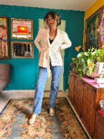 קרדיגן קשירה לבן מידה S/M