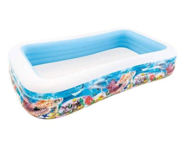 בריכה משפחתית מלבנית מתנפחת דגים בגודל INTEX 58485 305X183
