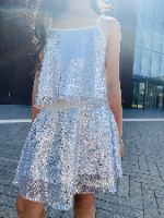 חצאית SHINNING SKIRT כסף 2-9