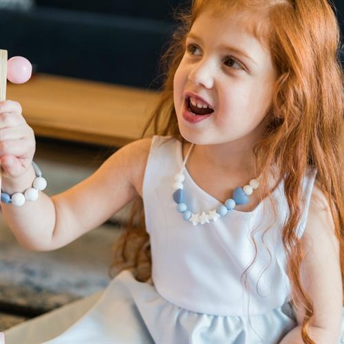 שרשרת סיליקון לילדות- מיני תכלת שיק