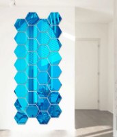 מדבקות קיר דמוי מראה-כוורת