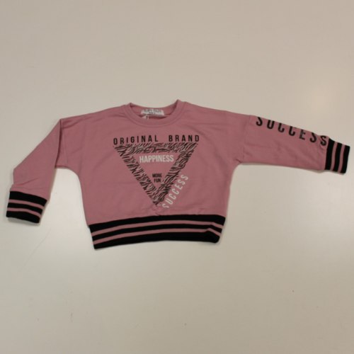 חולצה פוטר ילדות HAPPINESS ורוד