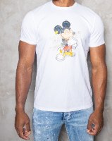 טי שרט  T - AKASHI LOGO צבע לבן מיקי מאוס