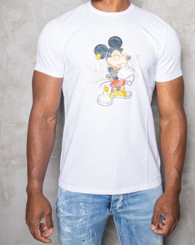 טי שרט  T - AKASHI LOGO צבע לבן מיקי מאוס