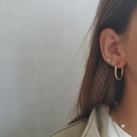 עגיל זהב חישוק 2.5 ס"מ|עגיל נמכר כיחיד