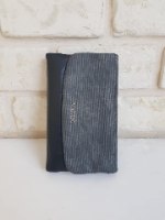 ארנק דמוי עור גדול שחור/מטאלי 4054