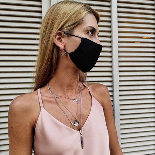 מסכת סאטן משי - שחור