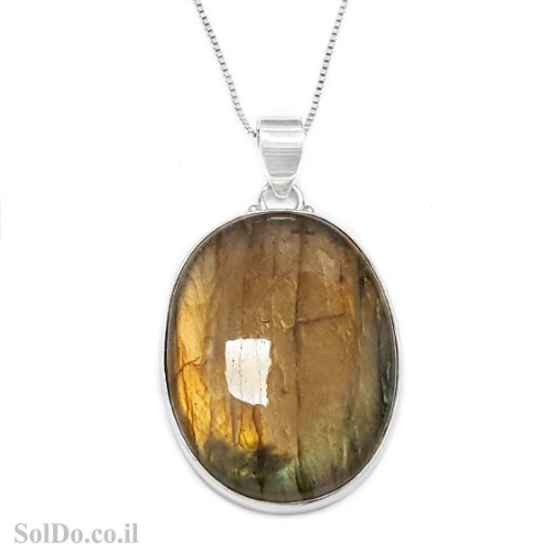 תליון מכסף משובץ אבן לברדוריט  T6156 | תכשיטי כסף