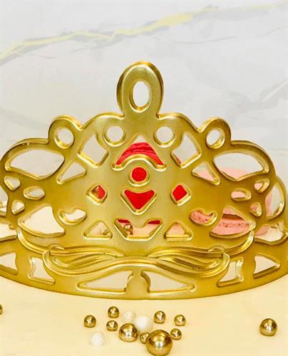 תבנית גדולה כתר דגם גל | תבנית כתר ליצירה בשוקולד | כתר גל לקישוט עוגות מיוחדות