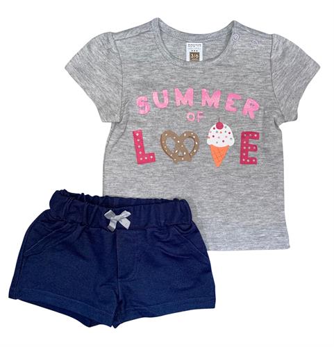 חליפה אהבת קיץ אפור מלאנג