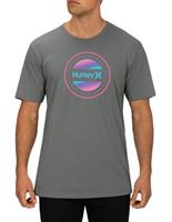 HURLEY  CIRCLE DYE LOGO T-SHIRT- GREY