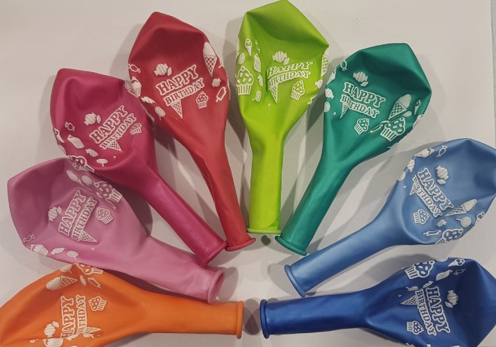 בלונים Happy Birthday - לניפוח בהליום